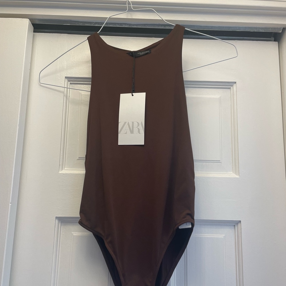 Zara brown bodysuit - size small - New With Tags